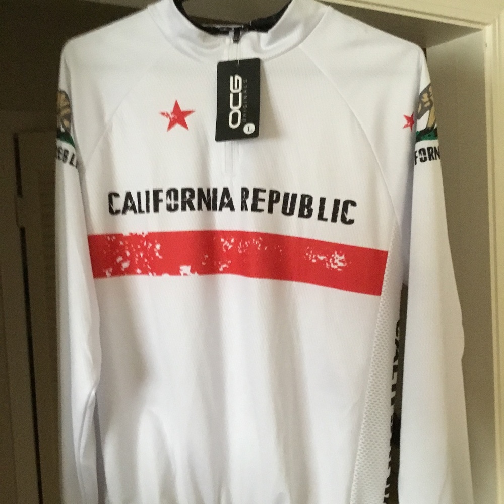 NEW WITH TAGS OCG CALIFORNIA REPUBLIC LARGE CYCLING JERSEY